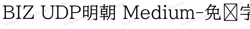 BIZ UDP明朝 Medium字体转换